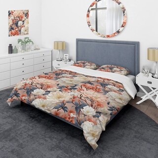 Designart "Japanese Zen Garden Botanical Pattern" cottage bedding ...